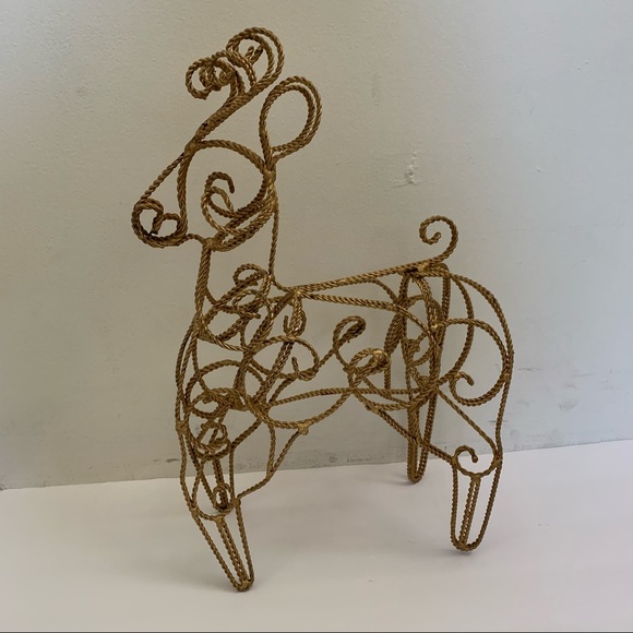 Brass Wired Reindeer - Picture 5 of 5